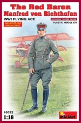- 1 16 - The Red Baron - Manfred Von Rihthofen Wwi Flying Ace Plastic Model Kit