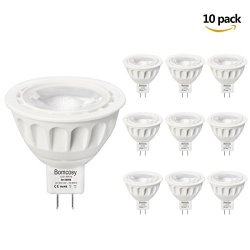 10 Pack MR16 LED Light Bulb 90% Energy Saving 6000K Cool White 40 Degree Ac dc 12V 5 Watts 50W Halogen Bulb Equivalent GU5.3 Base Ul Listed