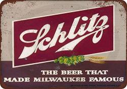 Nnhg Tin Sign 8X12 Inches 1947 Schlitz Beer Vintage Look Reproduction Metal Tin Signs