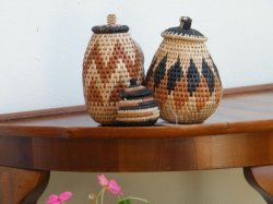 Set Of 3 Basket Pots For Decoration
