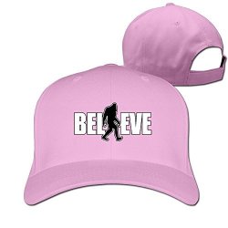 Jiau Hua Womens Believe In Bigfoot Peaked Hat All Purpose Hip Hop Hat Cricket Cap