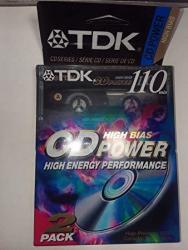 Tdk Cd Power 110 Cassette 2PK High Bias Audio Cassette Tapes