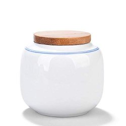 Cabilock Ceramic Spice Jar Condiment Pot Seasoning Box Containers Sugar Bowl with Lid