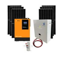 5.5KW Growtech Inverter| 5.43KWH Banqo E-series Lithium Battery 6 X 425W Trina Solar Panels