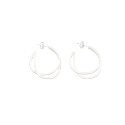 Olympic Classic Silver Hoop Earrings - Silver