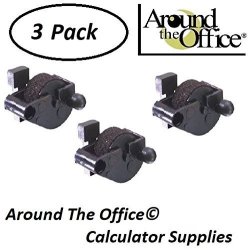 Around The Office Compatible Package Of 3 Individually Sealed Ink Rolls Replacement For Sharp EL-1611-P Calculator