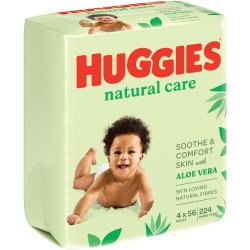 Huggies Baby Wipes Natural Care - 4 X 56'S