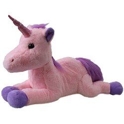 JiaYu Pink Unicorn Plush 17" Baby Stuffed Animal