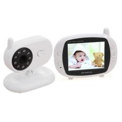 BM-850 3.5 Inch Lcd 2.4GHZ Wireless Surveillance Camera Baby Monitor With 8-IR LED Night Vision Two Way Voice Talk White