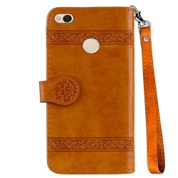 Vintage Wax Texture Embossed Pu Leather Phone Case For Xiaomi Redmi 4X