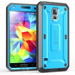 Galaxy S5 Case Supcase Heavy Duty Samsung Galaxy S5 Case Unicorn Beetle Pro Series Full-body Rugged Case With Built-in Screen Protector Blue black Dual Layer