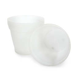 Orchid Plastic Pot Clear Extra Small 8.5CM. - Extra Small 8.5CM Top Dia 6CM Bottom Dia 7.5CM Height . 300ML. Bulk Purchase 5PC . Round Holes