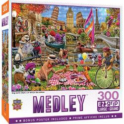 Masterpieces Medley Puzzles Collection - Dog Gone Days 300 Piece Ez Grip Jigsaw Puzzle