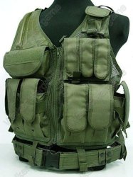 New Tactical Combat Vest -- Od Green + Tactical Belt