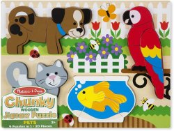 Melissa & Doug Chunky Jigsaw Puzzle - Pets