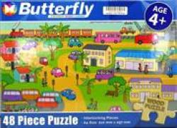 48 Piece A4 Wooden Puzzle Transport -interlocking Pieces 210 X 297MM Each Puzzle Contains A Full Size Poster Retail Packaging No Warranty  