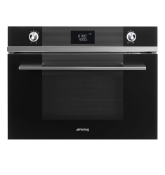 Smeg SF4102MCN Linea Combi Microwave Black Oven