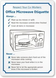 Office Microwave Etiquette Sign