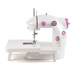 Nex MINI Sewing Machine Double Speed Double Thread Household Electric Sewing Machine With Extension Table Foot Pedal Lamp Thread Cutter Safety Cover NX-BSM202A