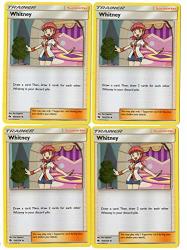 Whitney 193 214 - Sun Moon Lost Thunder - Trainer Card Set - X4 Card Lot Playset
