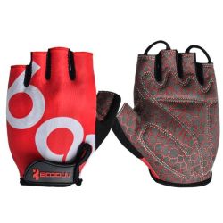 Half Finger Cycling Gloves Anti-slip - Red