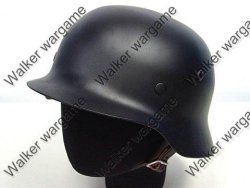 Replica Full Size WW2 German Steel M35 Helmet -- Black