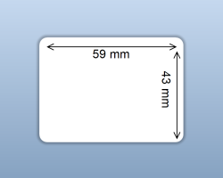 Blank White Semi-gloss 50MM X 23MM Labels 250 25 Mm
