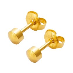 Surgical Steel Gold Plated Plain Stud BC24