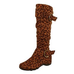 West Blvd Dhaka Knee High Boots 7.5 M Leopard Suede