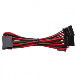 Premium Individually Sleeved Sata Cable Red & Black
