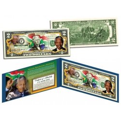 Nelson Mandela Colourized $2 Note - Legal Tender Nelson Mandela Only 500 Minted