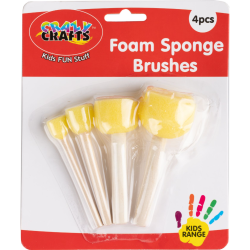 Jolly Kids Foam Sponge Brush - 4pcs