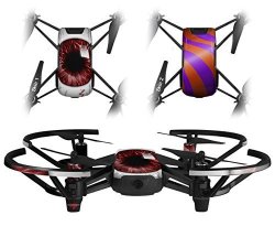 Skin Decal Wrap 2 Pack For Dji Ryze Tello Drone Eyeball Red Dark Drone Not Included