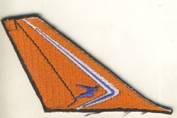 Saa Airbus A300 1st Orange Tail Cloth Patch Spa4