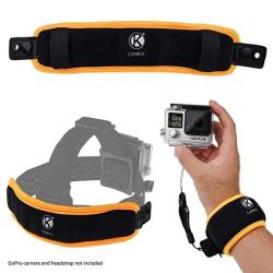 Camkix 2IN1 Floating Wrist Strap & Headstrap Floater Compatible With Gopro Hero 7 6 5 Black Session Hero 4 Session Black Silver Session Hero+ Lcd 3+ 3