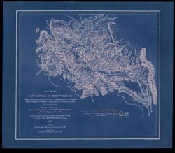 18 X 24 Blueprint Style Reproduced Old Map Of: 1877MAP Of The Battlefield Of Perryville Ky : Major General Don Carlos Buell Commanding The