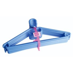 GIZMO 10PK Plastic Hangers Blue
