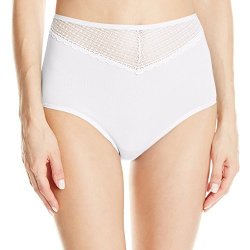 Vanity Fair Women's Cotton Beautifully Smooth With Lace Brief Panty 13128 Star White 7