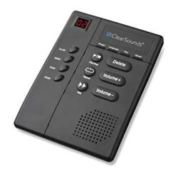 Clearsounds CSANS3000 Amplified Digital Answering Machine With Slow Speech And Big Buttons - Black