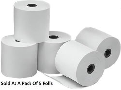Standard Thermal 80MM X 83MM 5 Rolls Per Pack Colour White Standard 65GSM Grammage Paper Length 40 Metres For Use With Receipt Printers