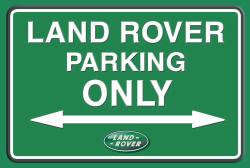Land Rover Parking Only Landscape - Metal Sign