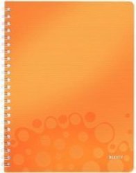 : A4 Ruled Wow Note Pad Hard Cover - Orange