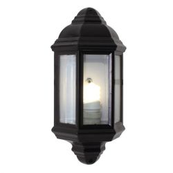 Eurolux - Lantern Half Bevelled Glass Black