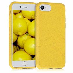 Case Kalibri For Apple Iphone 7 8 - Phone Cover Made Of Tpu And Eco-friendly Natural Wheat Straw - Yellow