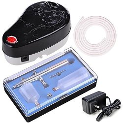 Aw 0.3MM Dual Action Spray Airbrush Black Makeup Air Compressor Kit Nail Cosmetic Beauty Salon