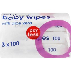 Payless Baby Wipes With Aloe Vera 3 Packs X 100 Wipes