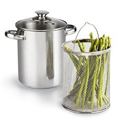 Cook N Home 2478 3 Piece Asparagus Vegetable Steamer Pot 4 Quart Stainless Steel By Cook N Home