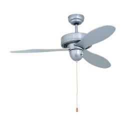 Eurolux Airplane Ceiling Fan With Pull Chain Silver