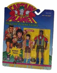 1991 Tiger Electronics Inc. Captain Planet And The Planeteers Ma-ti And Kwame Action Figures Model 80-626 By Tiger Electronics