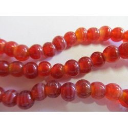 Glass Indian Beads - Shades Of Red - 20PC